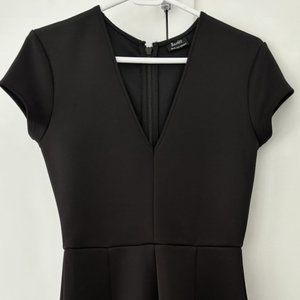 Bardot Black V-Neck Dress - Size 6 - So flattering!